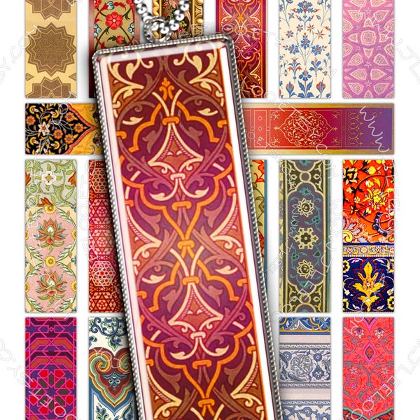 ALTE ORNAMENTE Mikroskop druckbare 3x2 cm antike Fliese Digital Collage Blatt sofortiger Download Hintergrund Papier do110