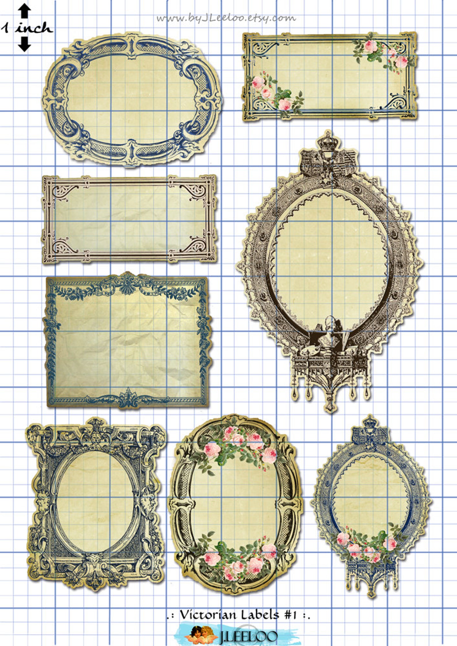 VICTORIAN LABELS Gift Tags Jewerly Holder Writable Vintage Etsy