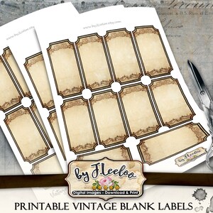 BLANK LABELS Editable Printable Vintage Tag Poison Bottle Jar Labels ...