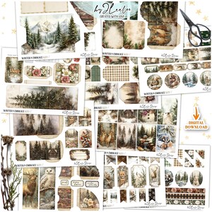 WINTER'S EMBRACE Add-on Kit Junk Journal Pages Printable | Enchanted ...