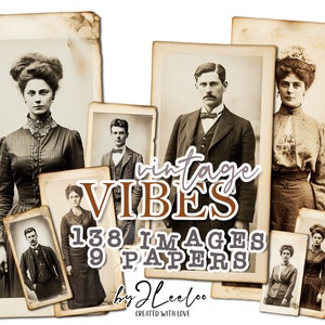 VINTAGE VIBES Sammlung 138 fotos | 1900 Stil Scrapbook Junk Journal digitale druckbare Karten Lieferungen | alte Karten Ephemera Bundle | S.649