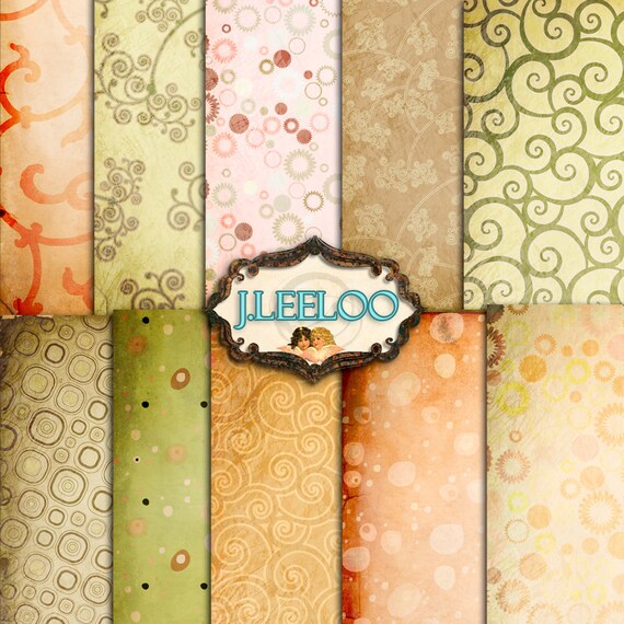 A NEW DAY 10 large digital papers for scrapbook Digital collage sheet instant download digital print printable paper goods pp237