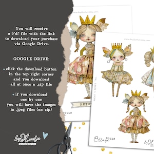 COLLAGE DOLLS Paper Doll Printable Junk Journal Cut off | Paper Dolls ...