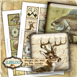 Download digitale VINTAGE 2 x 2 pollici quadrati steampunk cappello a cilindro etichette adesive porta gioielli specchio download immediato stampabile qu449