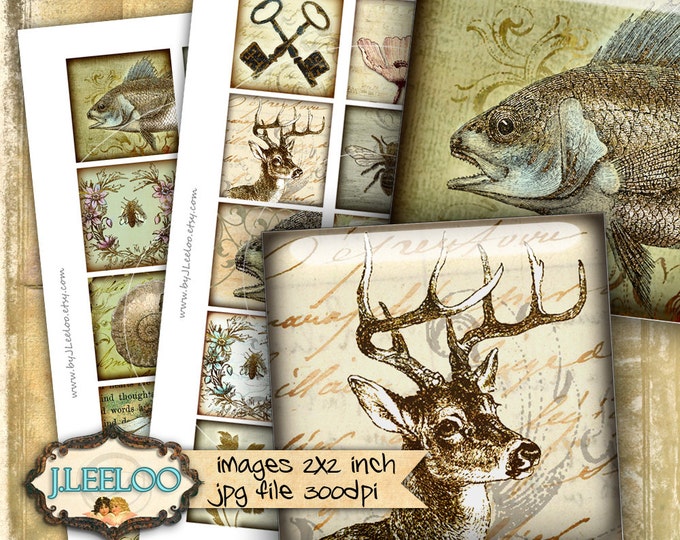 Digital download VINTAGE 2x2 inch square  steampunk top hat hang tags sticker jewelry holder mirror instant download printable qu449