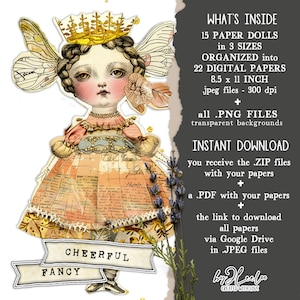 COLLAGE DOLLS Paper Doll Printable Junk Journal Cut off | Paper Dolls ...
