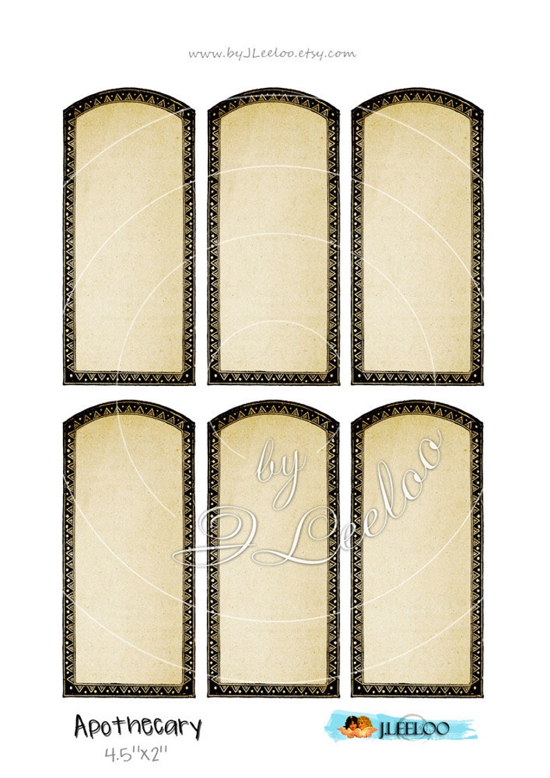 Blank APOTHECARY Editable Printable Tags Label Poison Bottle Jar Labels ...