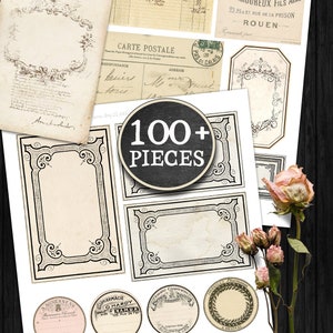 EPHEMERA KIT Scrapbook Paper Junk Journal Digi Kit Digital Junk Tags ...