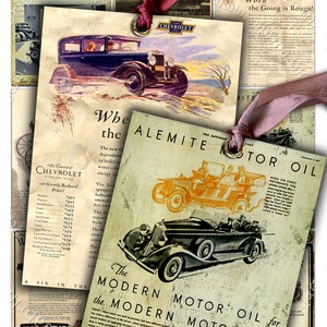 MODERN AUTO AUTO matt aceo Größe Dad Grußkarte Einladung Digital Collage Blatt Werbeplakat Schmuckhalterung Papierware ac176
