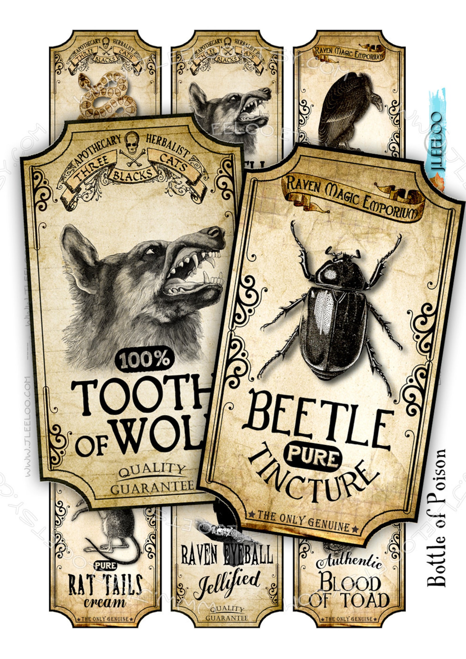 Free Printable Poison Bottle Labels