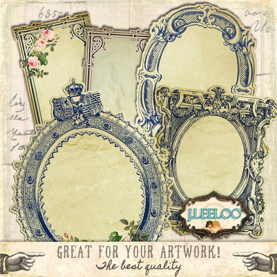VICTORIAN LABELS gift tags jewerly holder writable vintage collage png hang tags Digital collage sheet instant download tl13