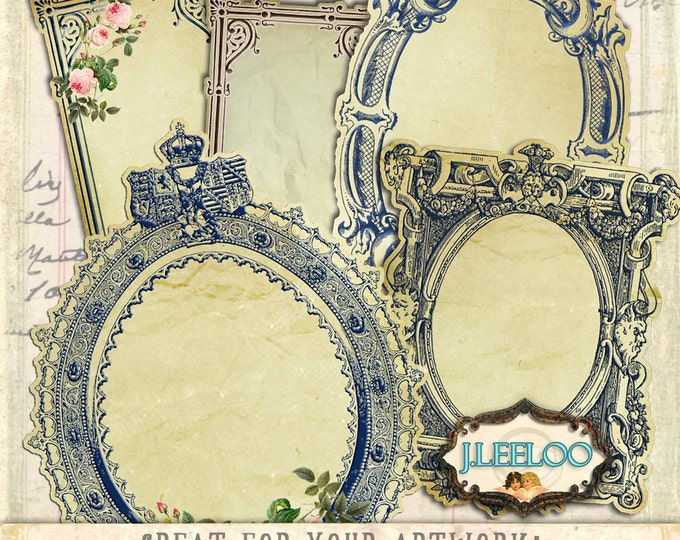 VICTORIAN LABELS gift tags jewerly holder writable vintage collage png hang tags Digital collage sheet instant download tl13