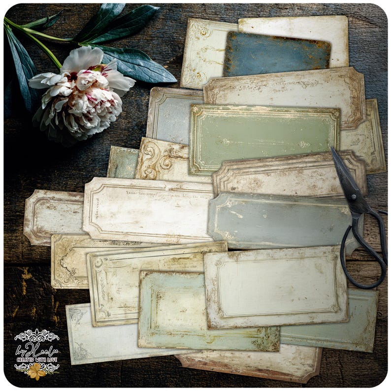 FORGOTTEN LABELS – Vintage Aged Blank Labels for Junk Journal & Collage ...