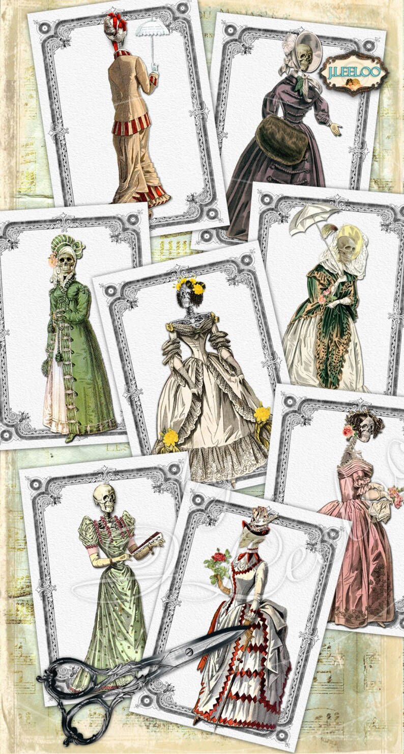 Download GOTHIC & REGENCY Png Jpg files Digital collage sheet paper ...