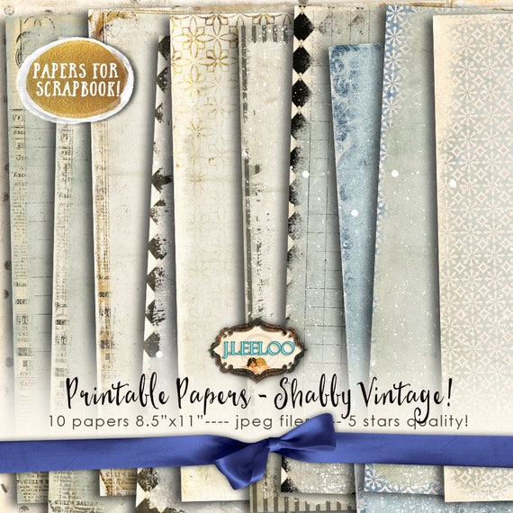 OLD VINTAGE PAPER large 8.5x11 inch papers shabby chic crafting tattered background scrapbooking instant download printable diary pp395