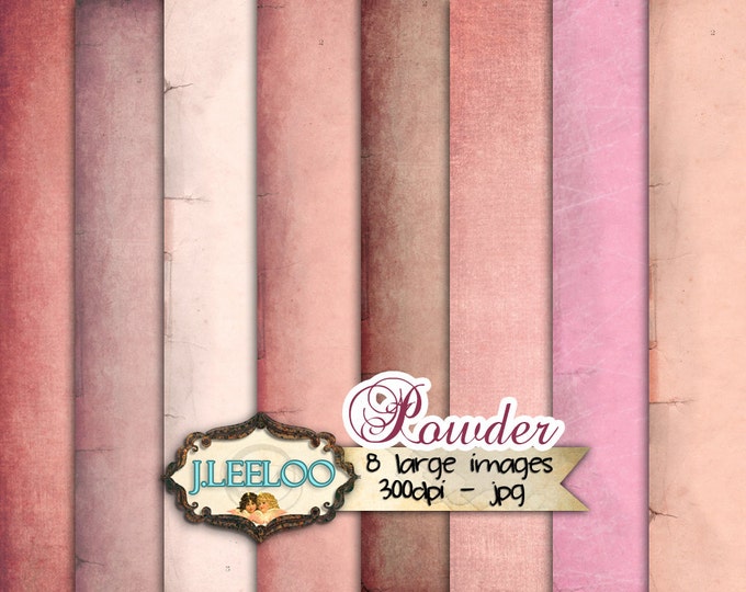 BASIC 2 POWDER large digital collage sheet papers texture distressed pink for scrapbooking craft art instant download printable pp112