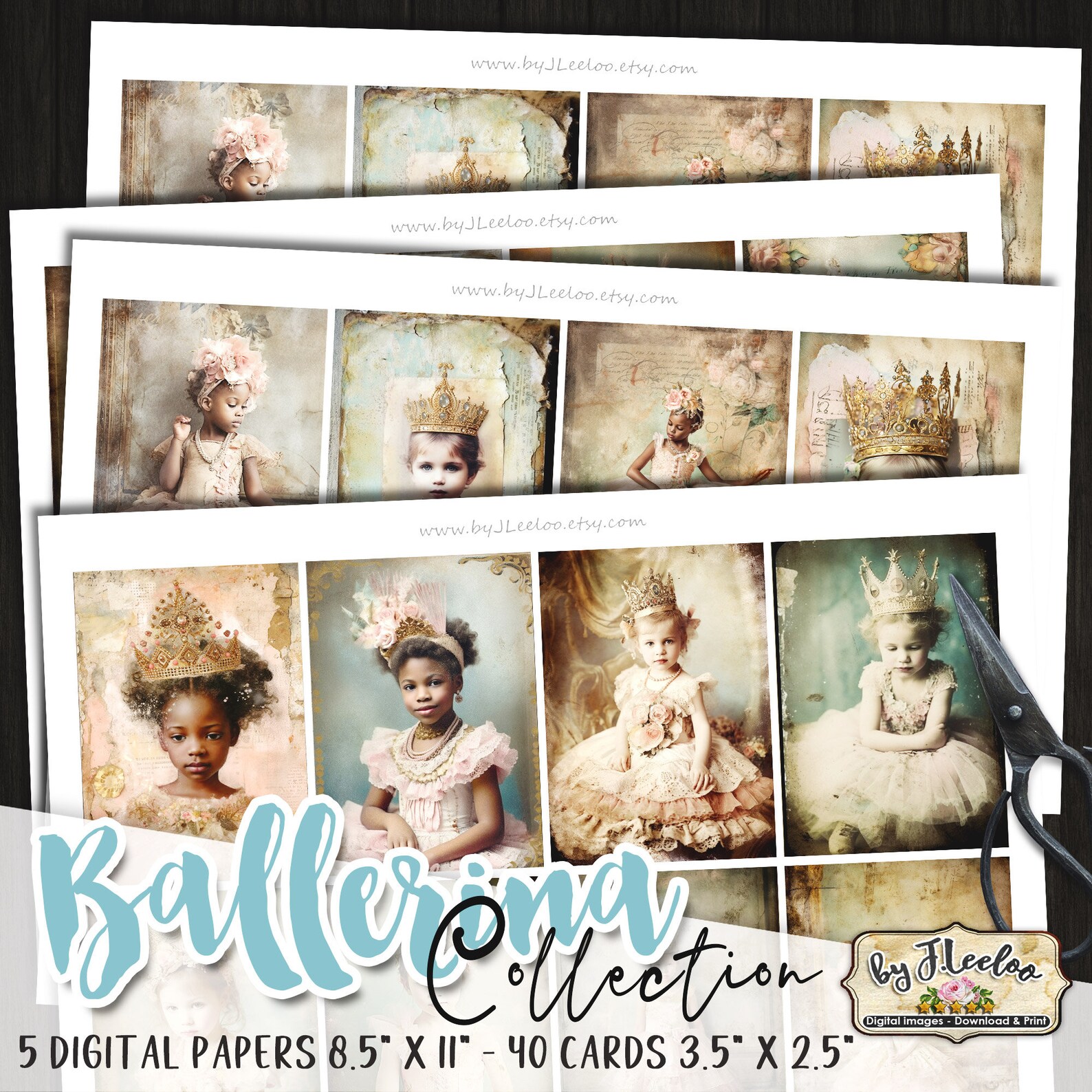 BALLERINA Collection 40 Aceo Cards | Vintage Ephemera Junk Journal ...