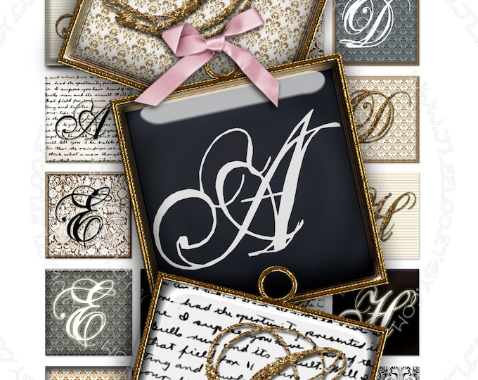 Digital collage sheet CHIC AND FREAK 1.5 square alpha for pendant magnet and craft clipart instant download printable download qu123