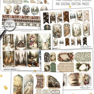WINTER'S EMBRACE Add-on Kit Junk Journal Pages Printable | Enchanted ...