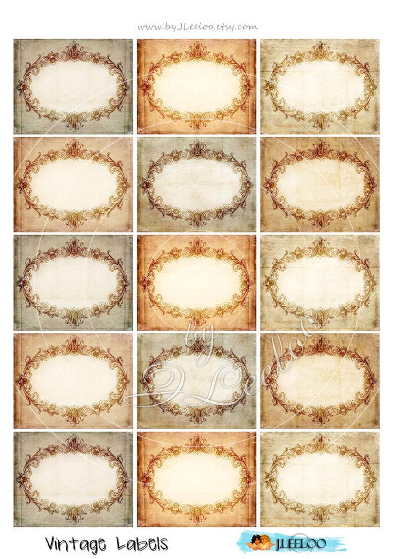 vintage labels blank editable printable tags label poison etsy