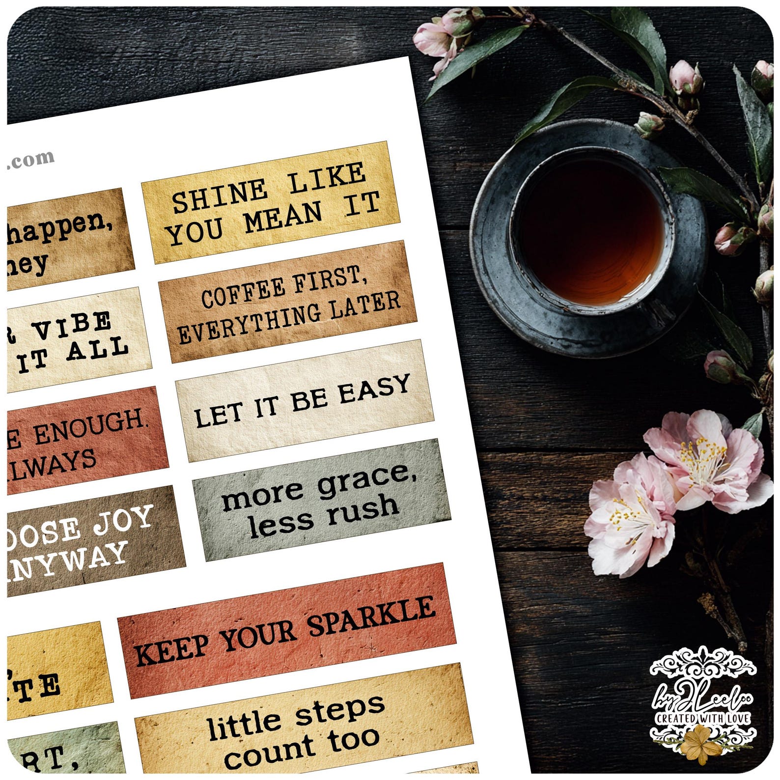 NOTES TO SELF Inspirational Phrases Words Tags | Modern Positive Quote ...