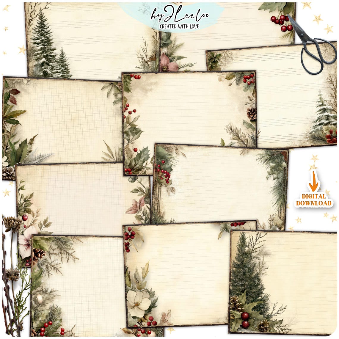 WINTER'S EMBRACE 10 Extra Pages Junk Journal Printable | Holidays ...