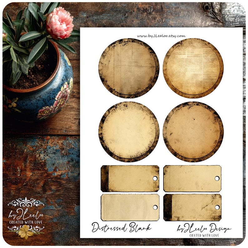 Distressed Blank Vintage Labels & Tags – Industrial Steampunk Ephemera ...