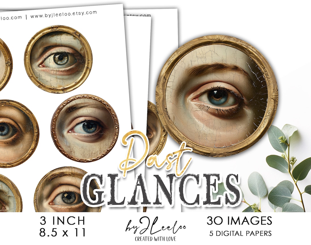 PAST GLANCES 3 Inch Printable | Printable Pendant | Supplies Round ...