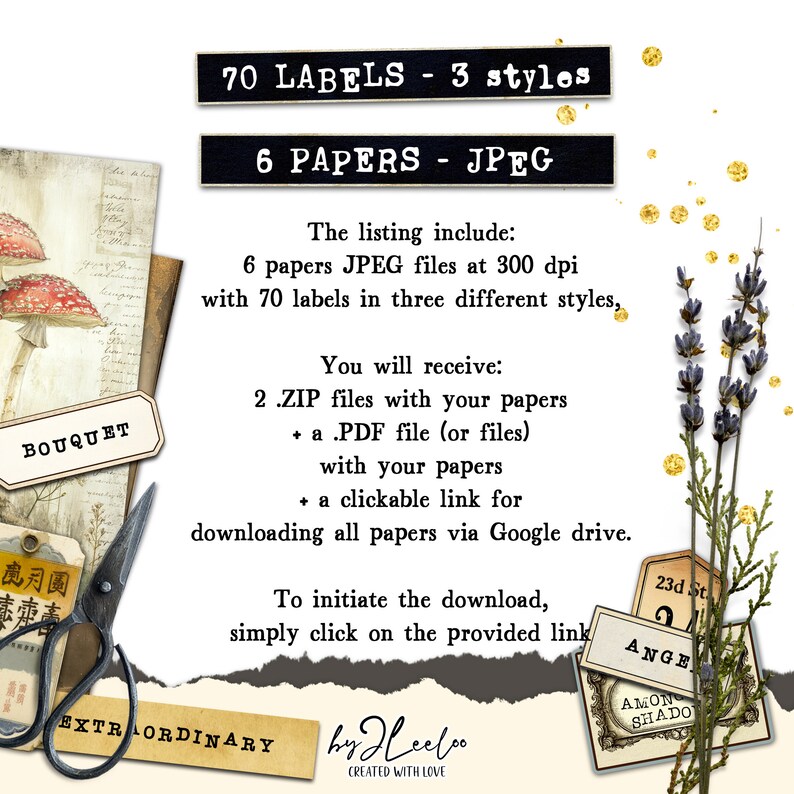Diary Label Sample RETRO MINI LABELS Printable Positive Words Vintage Ephemera | Supplies ...