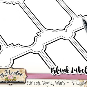 BLANK LABELS Editable Printable Apothecary Tags Poison Bottle Jar ...