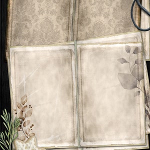 WINTER PAGES junk journal christmas holidays printable diary pages for Journals, Scrapbooks, Paper Crafts pp534 image 8