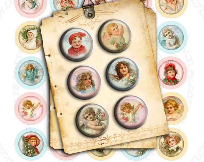 Digital collage sheet WHITE CHRISTMAS 1.313 inch for button machine holidays printable instant download digital sheet nature tn240