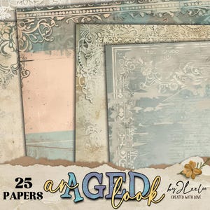 AN OLD LOOK papiers français vintage | Pages du journal indésirable Shabby Chic | d'arrière-plan vintage fabrication de cartes éphémères numériques en sourdine papiers | page 849