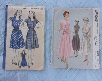 1940s & 50s Vintage Dresses, Hollywood 1575, McCall 8072