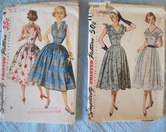 1950s One-piece Afternoon/Dinner Party Dresses Simplicity 4341, 8397