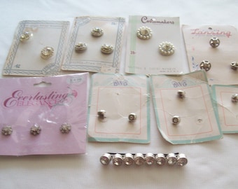 Vintage Rhinestone Buttons Lot