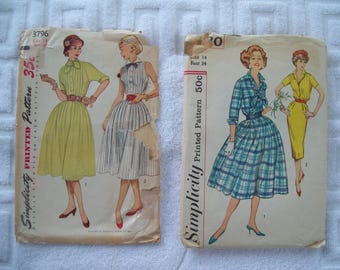 Simplicity 3796, 2580 Vintage Shirtwaist Dresses Your Choice