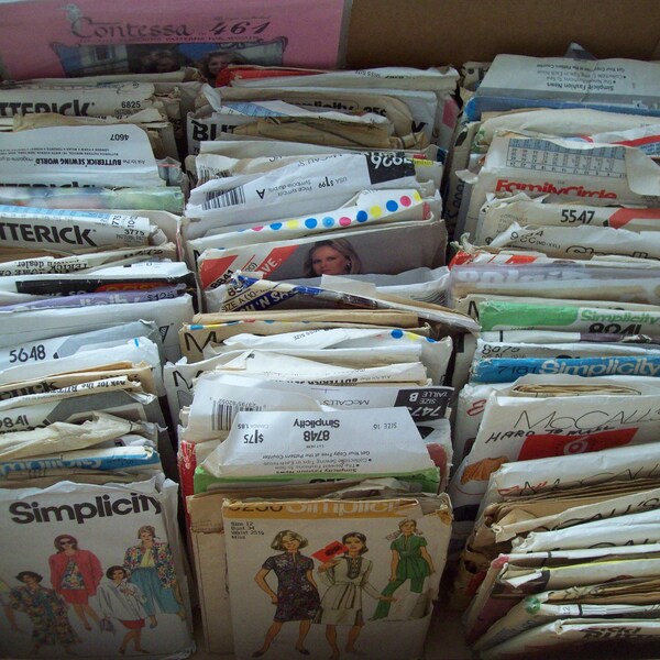 Lot of 5 Vintage Patterns Your Choice of Lot A or Lot B