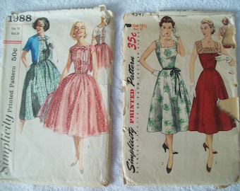 Rockabilly Party Dresses Simplicity 1988 & 4347