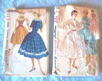 Simplicity 1888 Blouse Skirt & Cummerbund; Simplicity 1160 Shirtwaist Dress