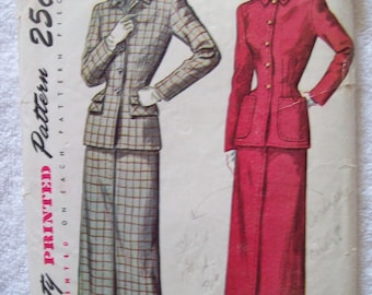 Misses' 1940s Vintage Suits Simplicity 2574, McCall 6695, Anne Adams 4851