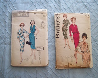 Vintage Butterick Sheath Dresses Patterns 8501 or 9063