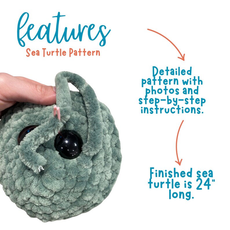 Turtle Crochet Pattern features