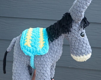 Esel Häkelanleitung | Amigurumi Esel Plüsch PDF | Einfaches Anfängermuster für handgefertigte Spielzeuge