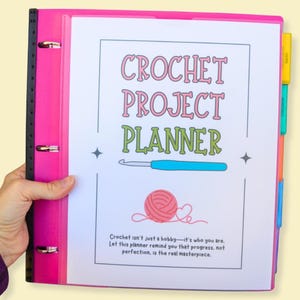 Crochet Project Planner, Yarn Inventory and WIP Tracker, Pattern Storage Binder with Digital Refills