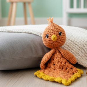 Birdie Lovey Crochet Pattern PDF Download | Easy Granny Square Baby Blanket