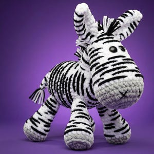 Zebra Crochet Pattern PDF Download | Crochet Animal Patterns | Easy Amigurumi Plushies for Beginners