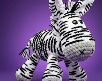 Zebra Häkelanleitung PDF Download | Tier Häkelanleitungen | Einfache Amigurumi Plüschtiere für Anfänger