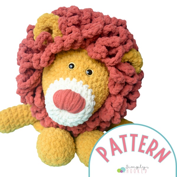 Lion Crochet Lovey Pattern PDF Tutorial | Crochet Toy Pattern | Easy Crochet Amigurumi Pattern with Chunky Yarn for Beginners