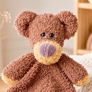Teddy Bear Crochet Pattern | Furry Bear Plush PDF | Intermediate Amigurumi Pattern For Handmade Gifts